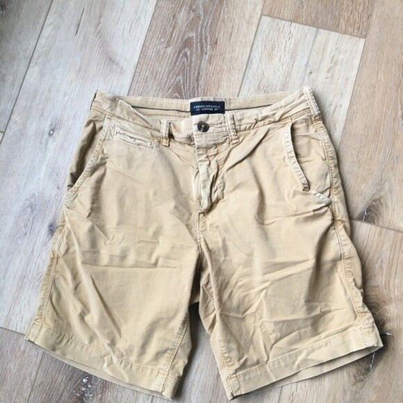 American Eagle next level flex shorts men’s 28 youth khaki tan aeo pocket - Picture 5 of 16